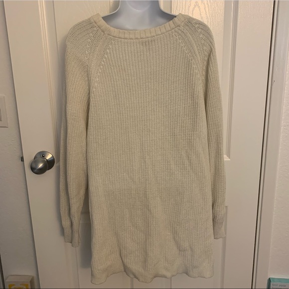 Express White Knit Long Sleeve Sweater size small - Picture 2 of 4